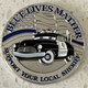 A blue lives matter challenge coin featuring an anthropomorphic police cruiser meant to resemble a character from the Pixar film Cars.